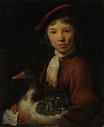 Jacob Gerritsz Cuyp A Boy with a Goose oil on canvas